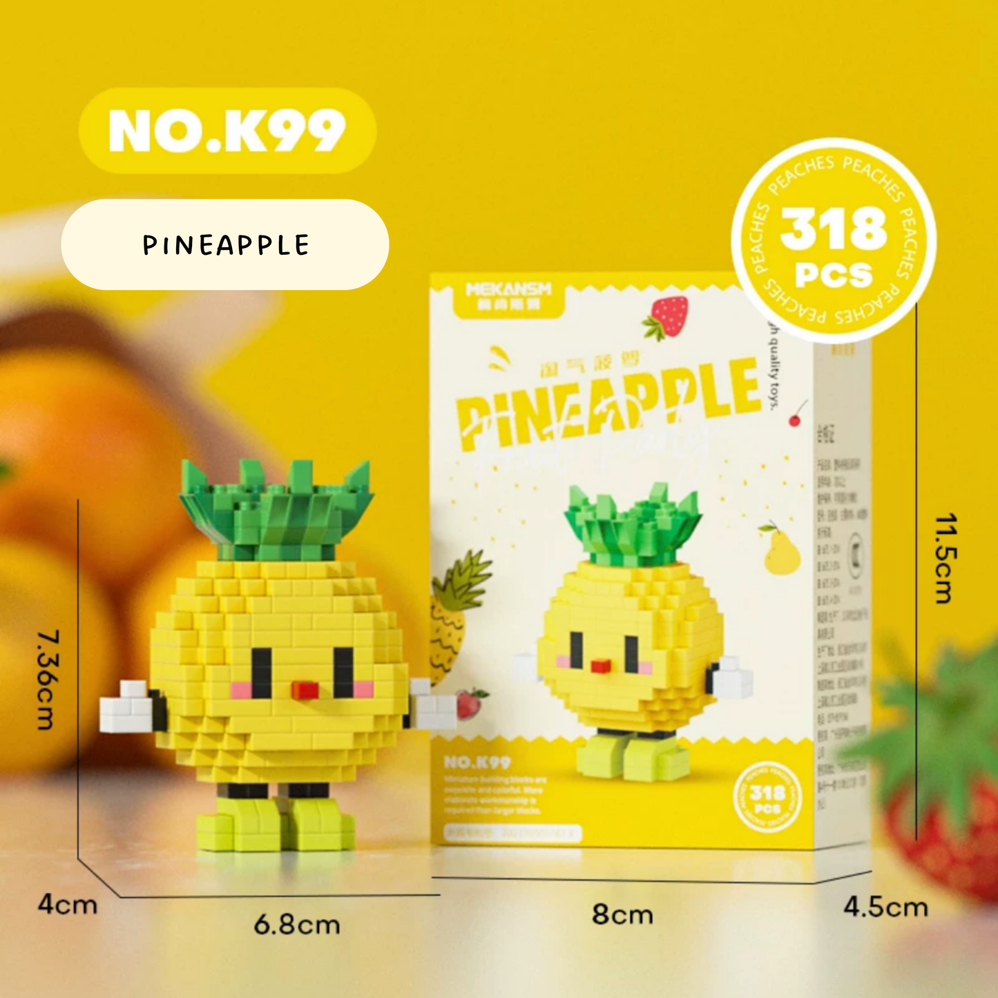Happy Fruit Friends Nano Blocks