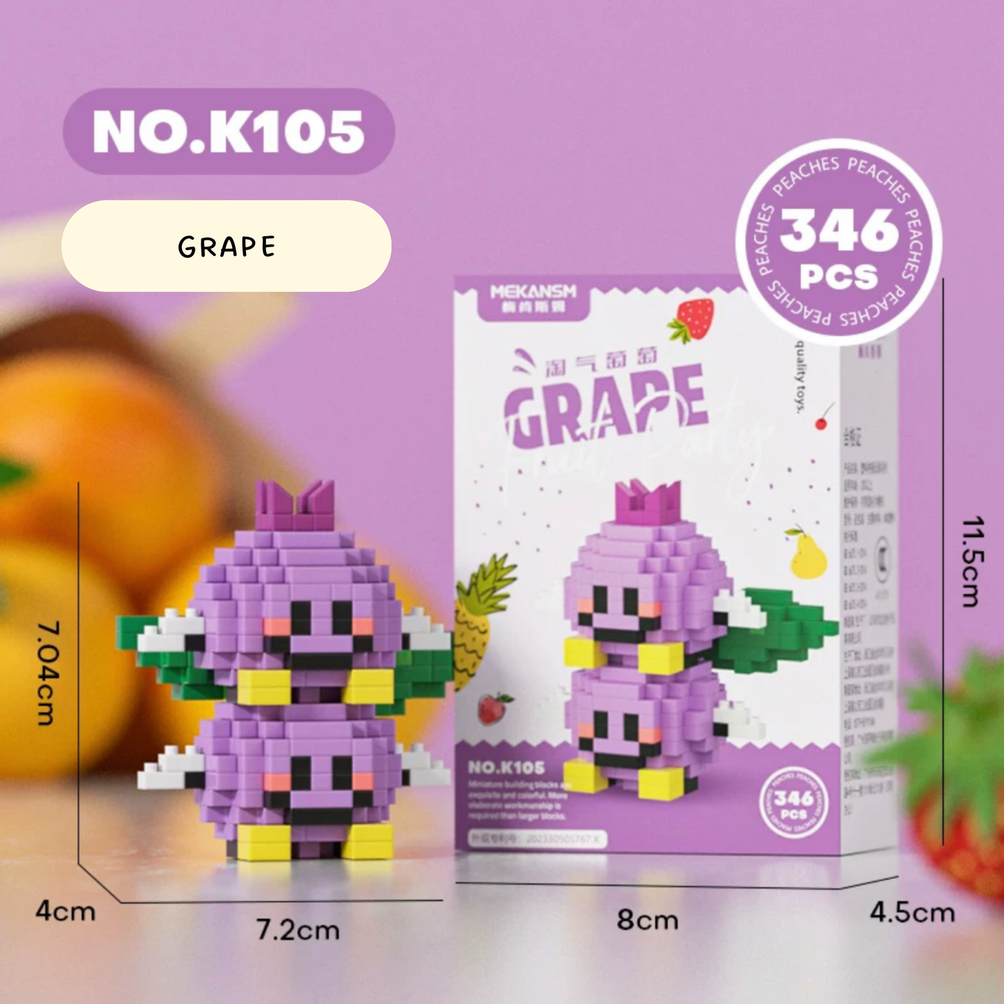 Happy Fruit Friends Nano Blocks