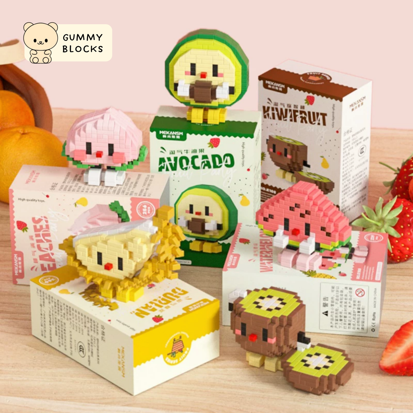 Happy Fruit Friends Nano Blocks