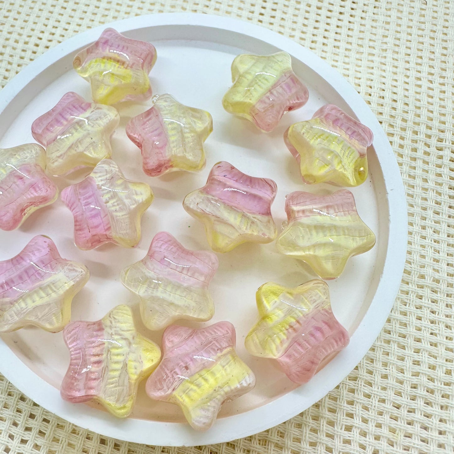 Resin Beads: Pink Sand Beach Landscape in Sunset Dusk