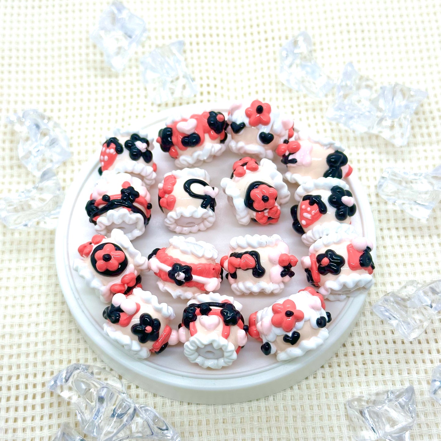 Handpainted Beads: Karyn