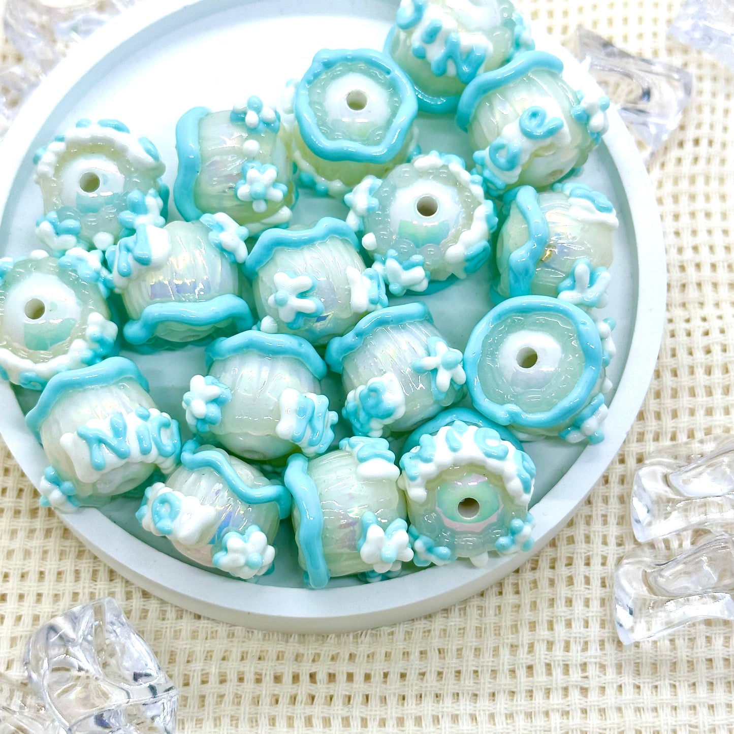 Handpainted Beads: Ellen