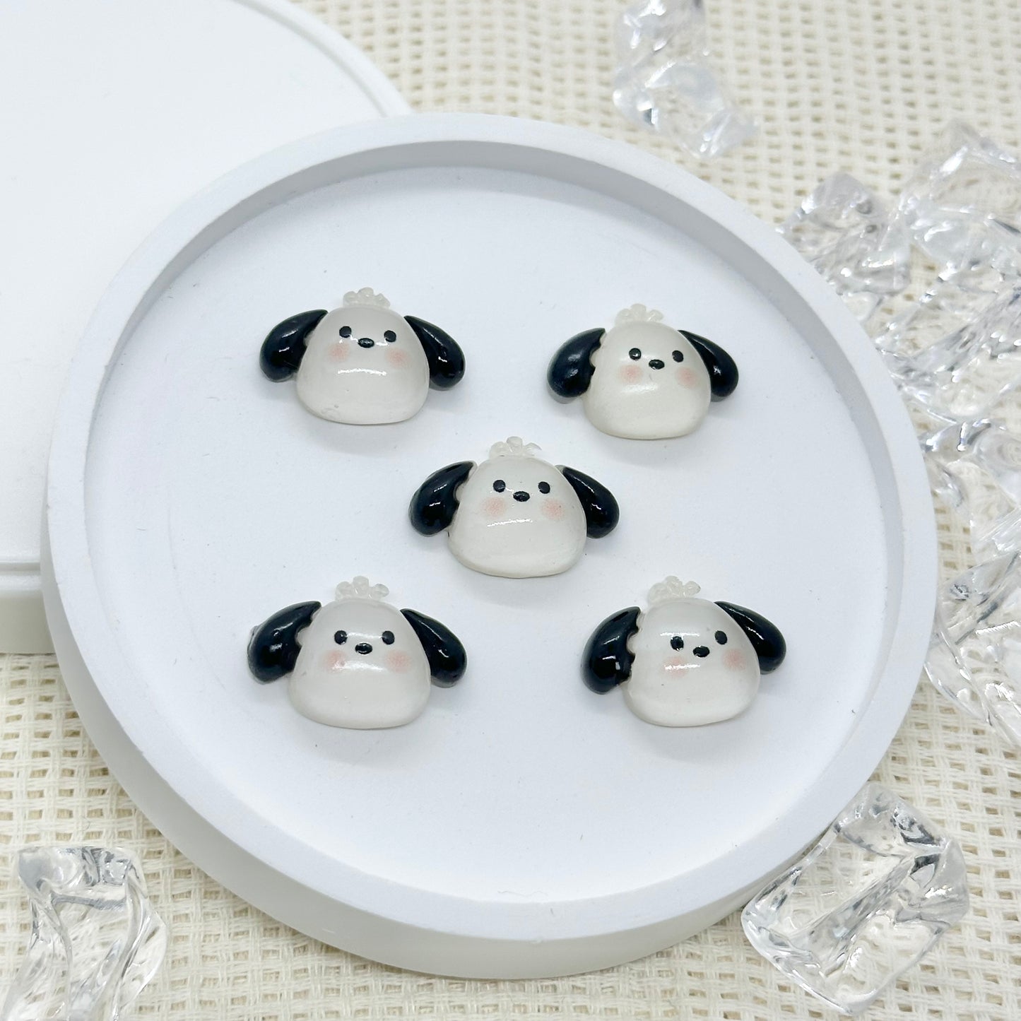 Stick-on Charms: Pochacco (glow in the dark)