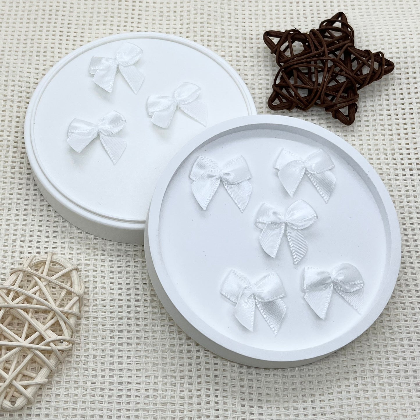 2.5cm Satin Ribbon: White