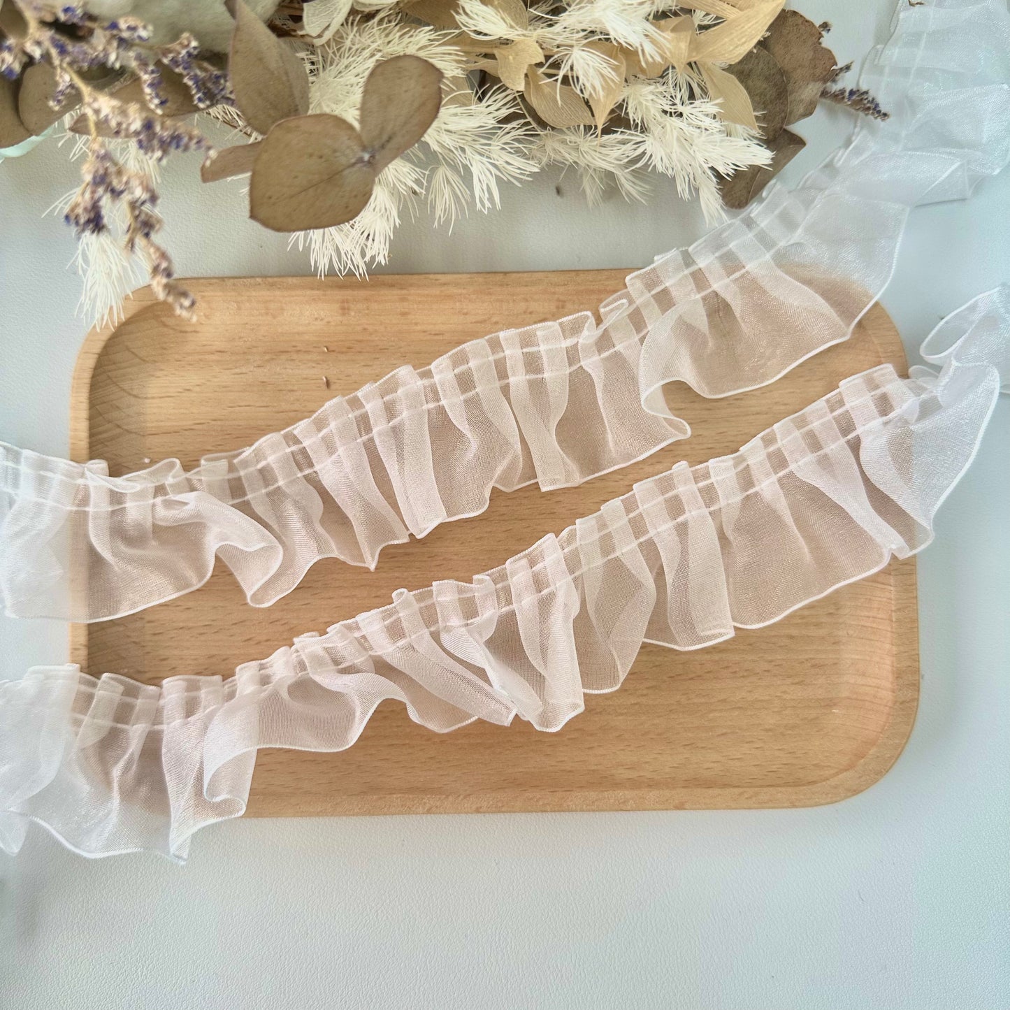 100cm Lace RIbbon: Transclucent White