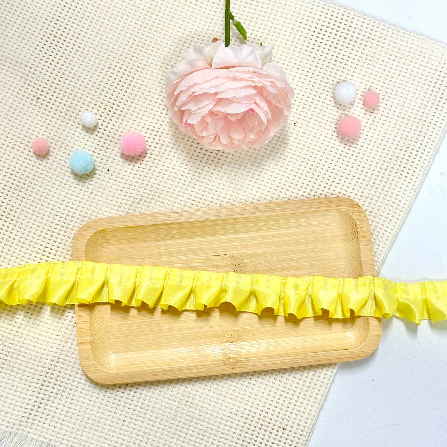100cm Satin Ribbon: Yellow