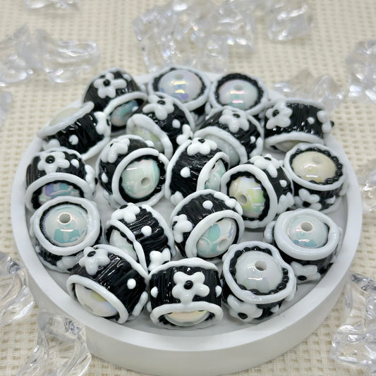 HandPainted Beads: Monochrome