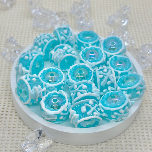 HandPainted Beads: Glacier