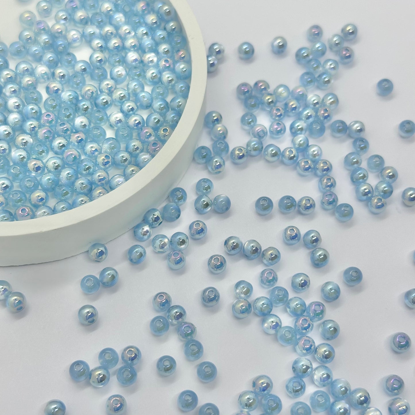 AB Beads: 4mm Transparent Beads