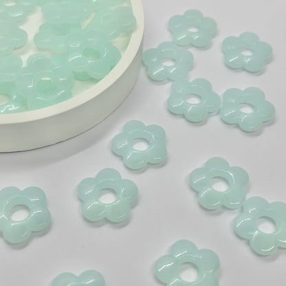 Acrylic Beads: Pastel Flower (Clear)