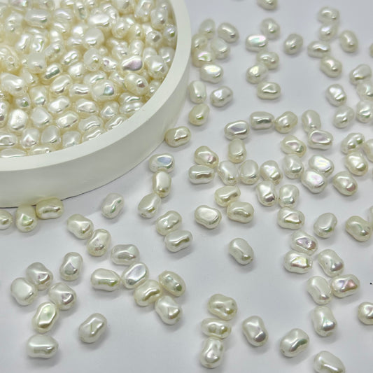 Faux Pearl Beads: Oval