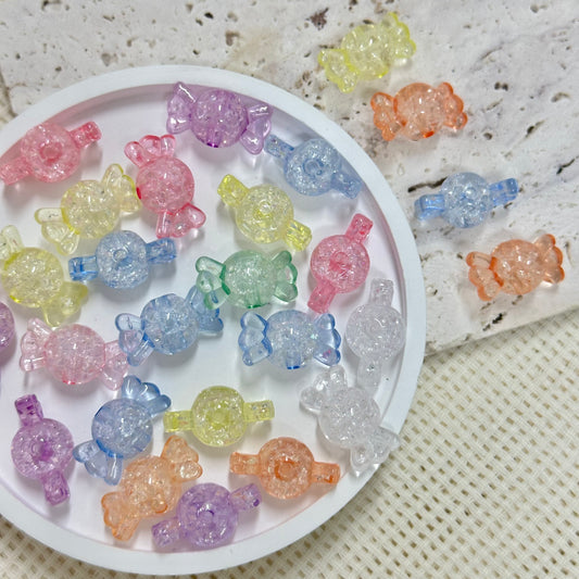 AB Beads: Transclucent Cracked Candy (Assorted Colors)