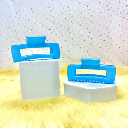 Glossy Claw Clip: Rectangle - Rainbow (Assorted Colors)