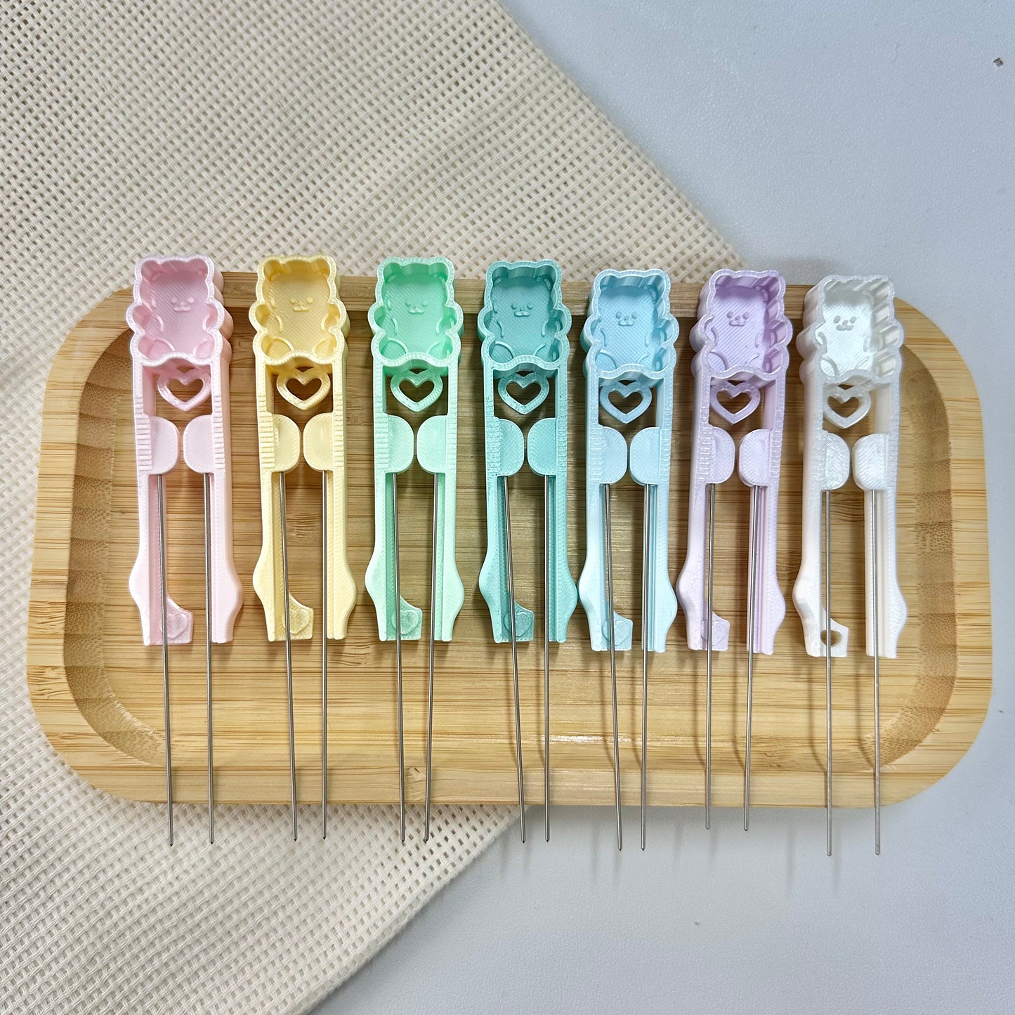 Metal Doubled-Sided Fuse Bead Needle (Bear Ver.) - 60/70 Beads