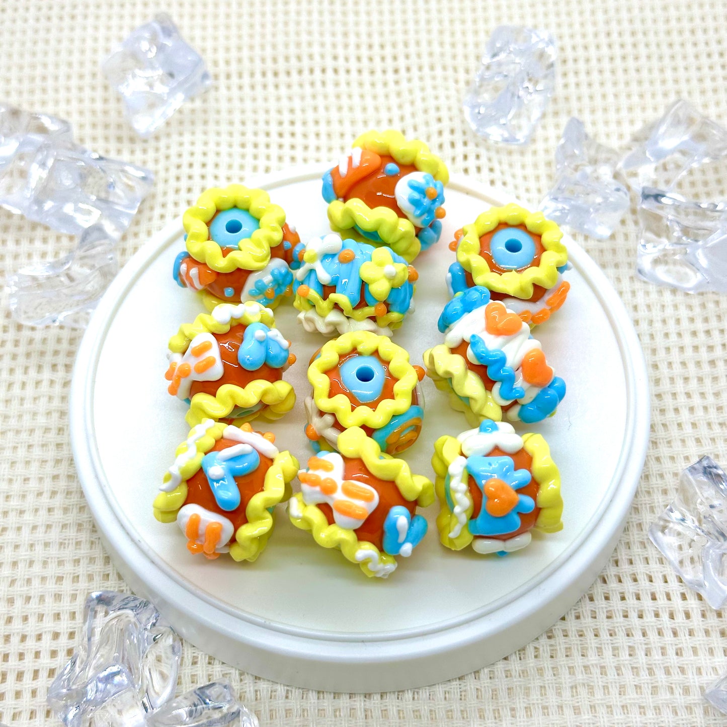 Handpainted Beads: Hattie