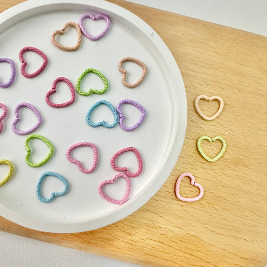 Heart Jump Rings (Assorted Pastel Colors, Pack of 20)