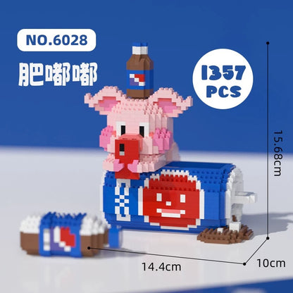 Animals Soft Drinks Nano Blocks Accessory Holder