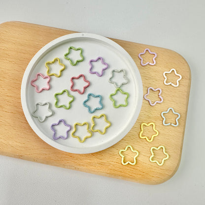 Star Jump Rings (Assorted Pastel Colors, Pack of 20)