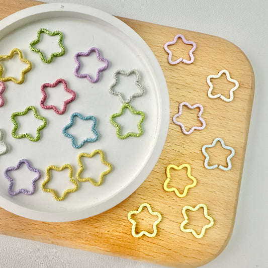Star Jump Rings (Assorted Pastel Colors, Pack of 20)