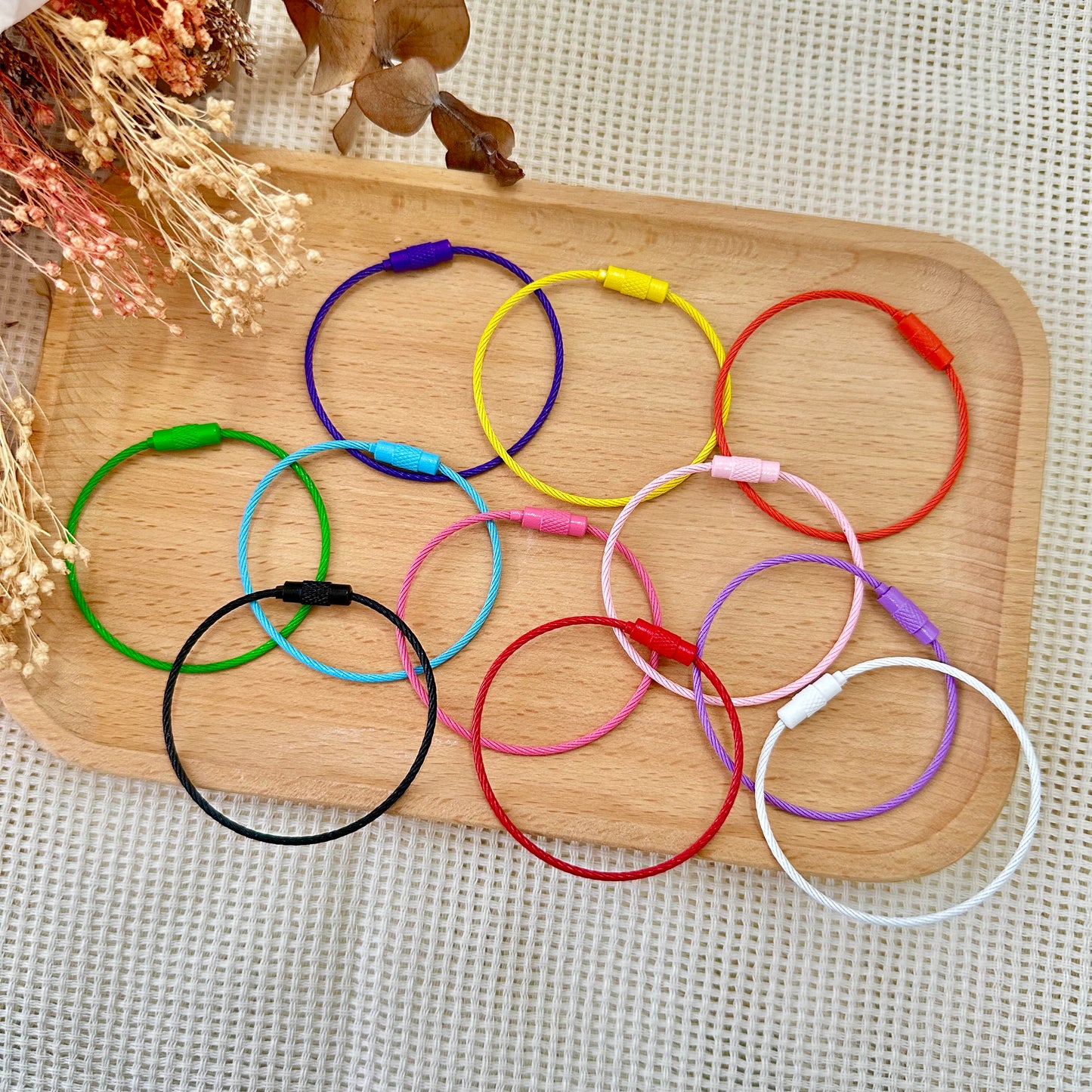 Wire Keychain Cable Loops (Assorted Colors)