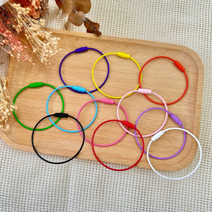 Wire Keychain Cable Loops (Assorted Colors)