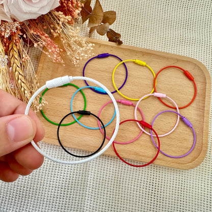 Wire Keychain Cable Loops (Assorted Colors)
