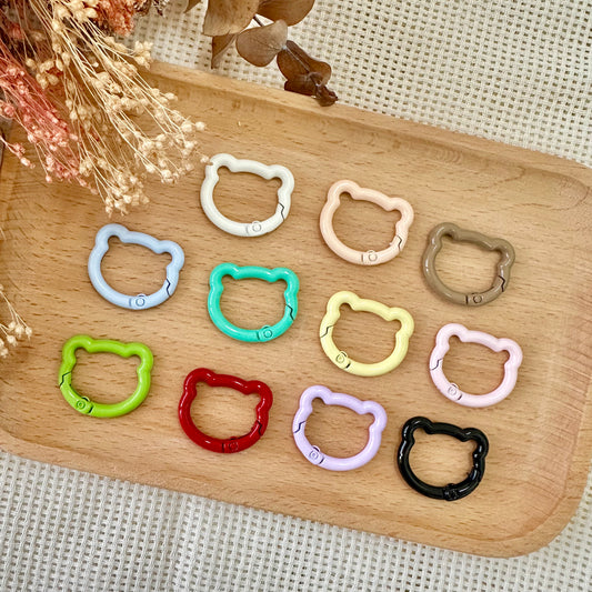 Bear Clasp Keyring (Assorted Colors)