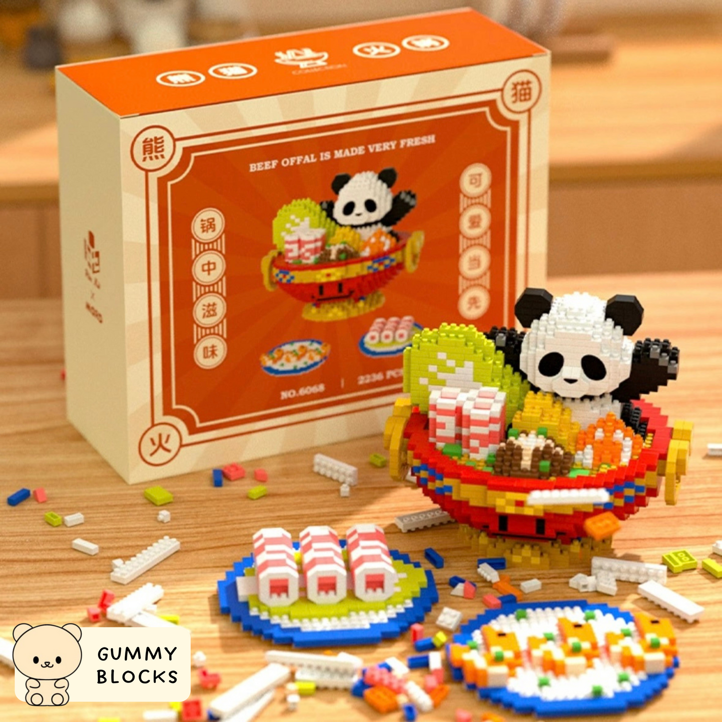 Panda Hotpot Nano Blocks Set