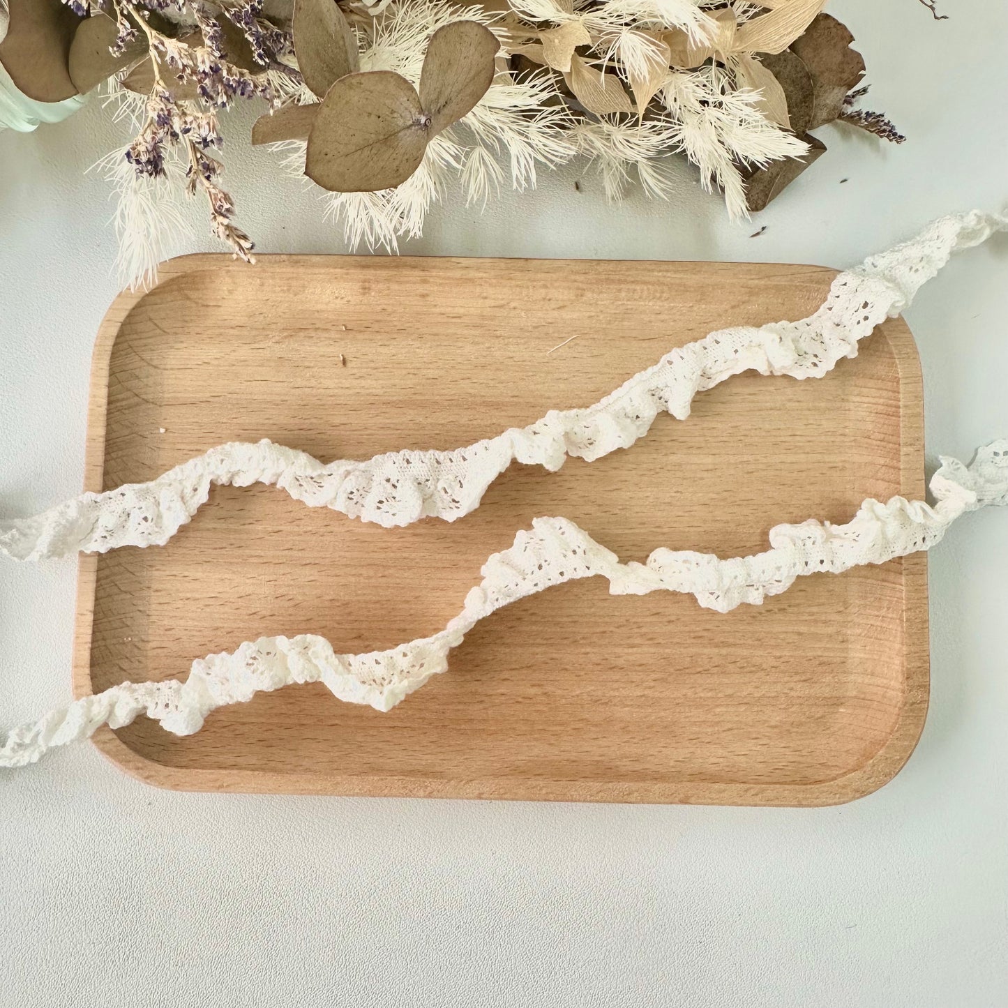 100cm Lace RIbbon: White