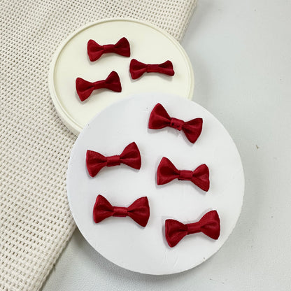 2cm Satin Bow: Wine Red