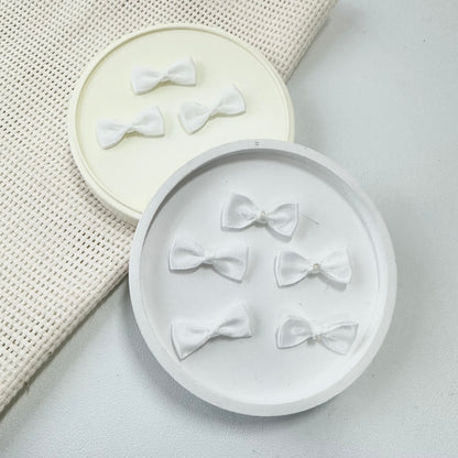 2cm Satin Bow: White
