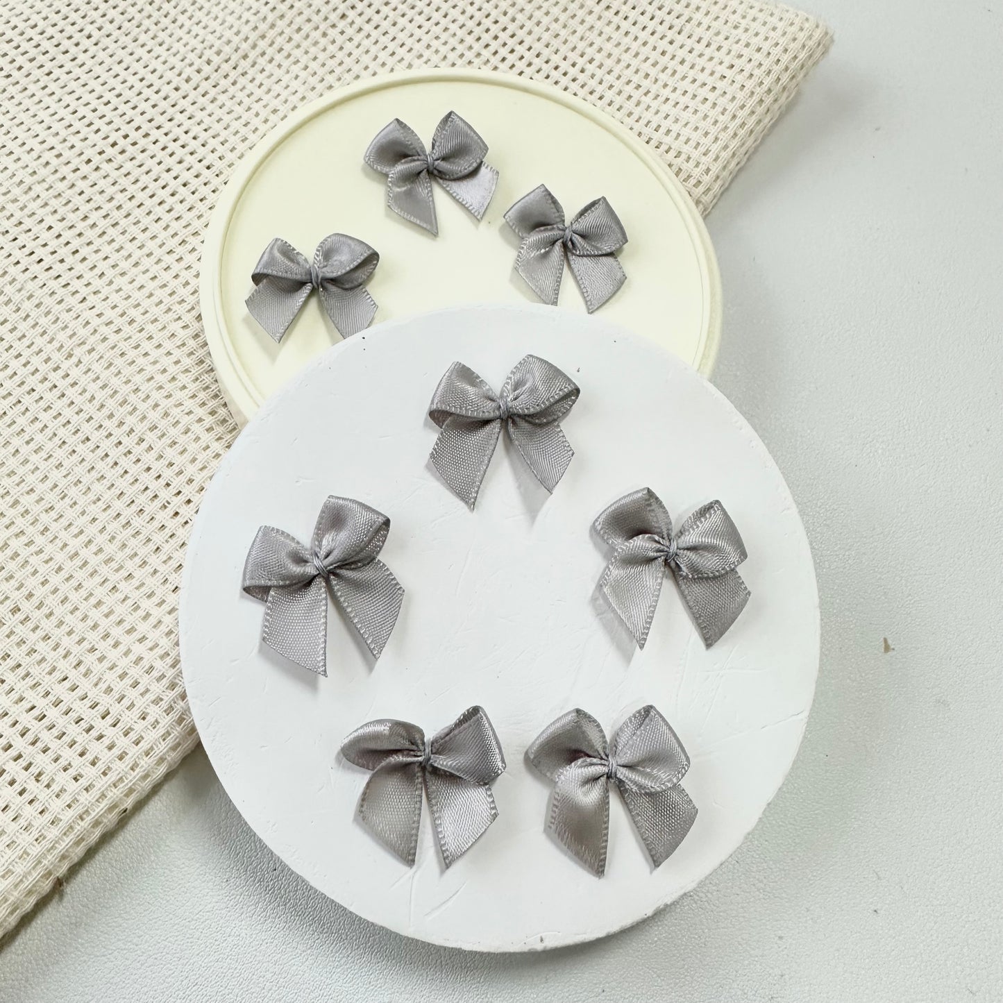 2.5cm Satin Ribbon: Grey