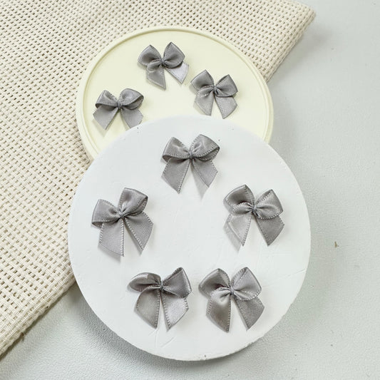 2.5cm Satin Ribbon: Grey