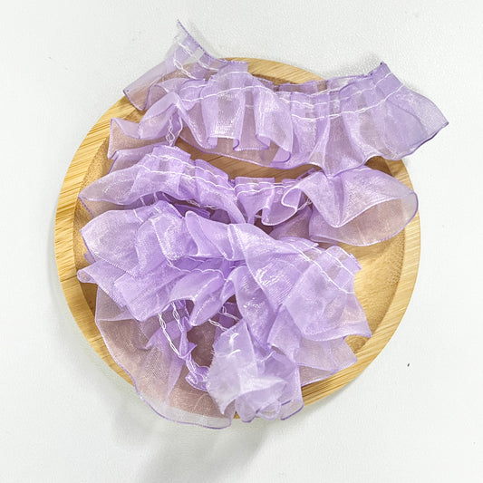 100cm Mesh Ribbon: Purple