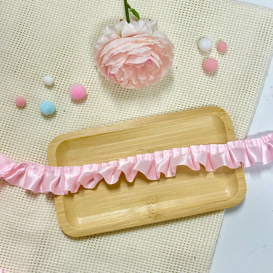 100cm Satin Ribbon: Baby Pink